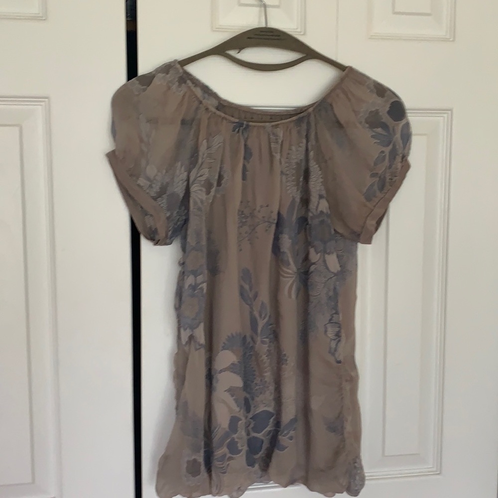 Silk overlay top